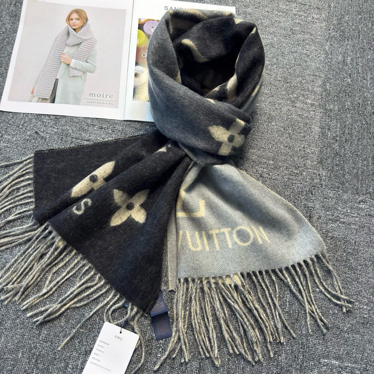 🆕【M70869】Louis Vuitton · REYKJAVIK GRADIENT渐变羊绒围巾❗️【