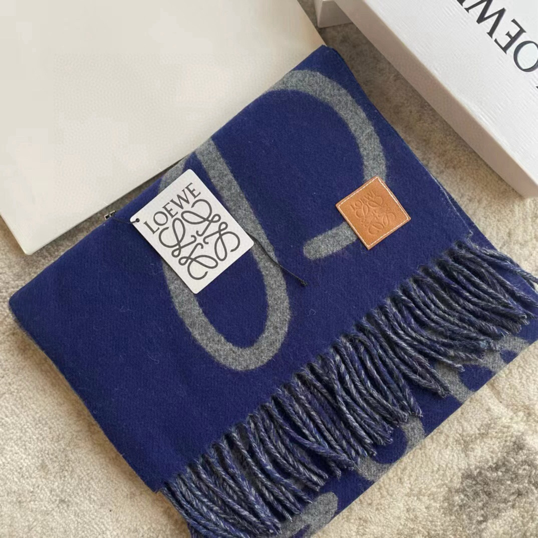 🆕Loewe · 罗意威涂鸦款双面围巾，男女同款。loewe超美新款围巾！超级推荐入手！超难买哦！原单品