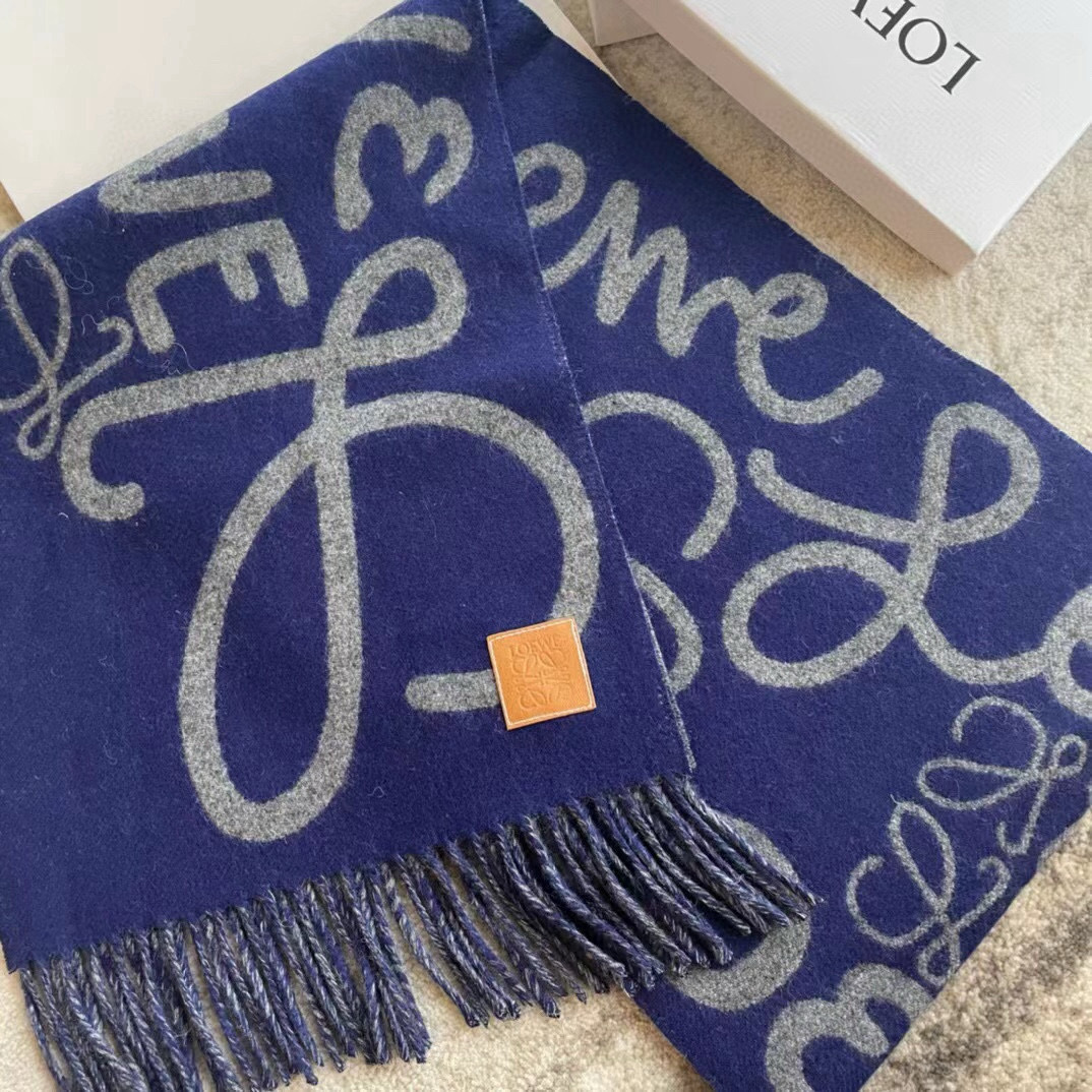 🆕Loewe · 罗意威涂鸦款双面围巾，男女同款。loewe超美新款围巾！超级推荐入手！超难买哦！原单品