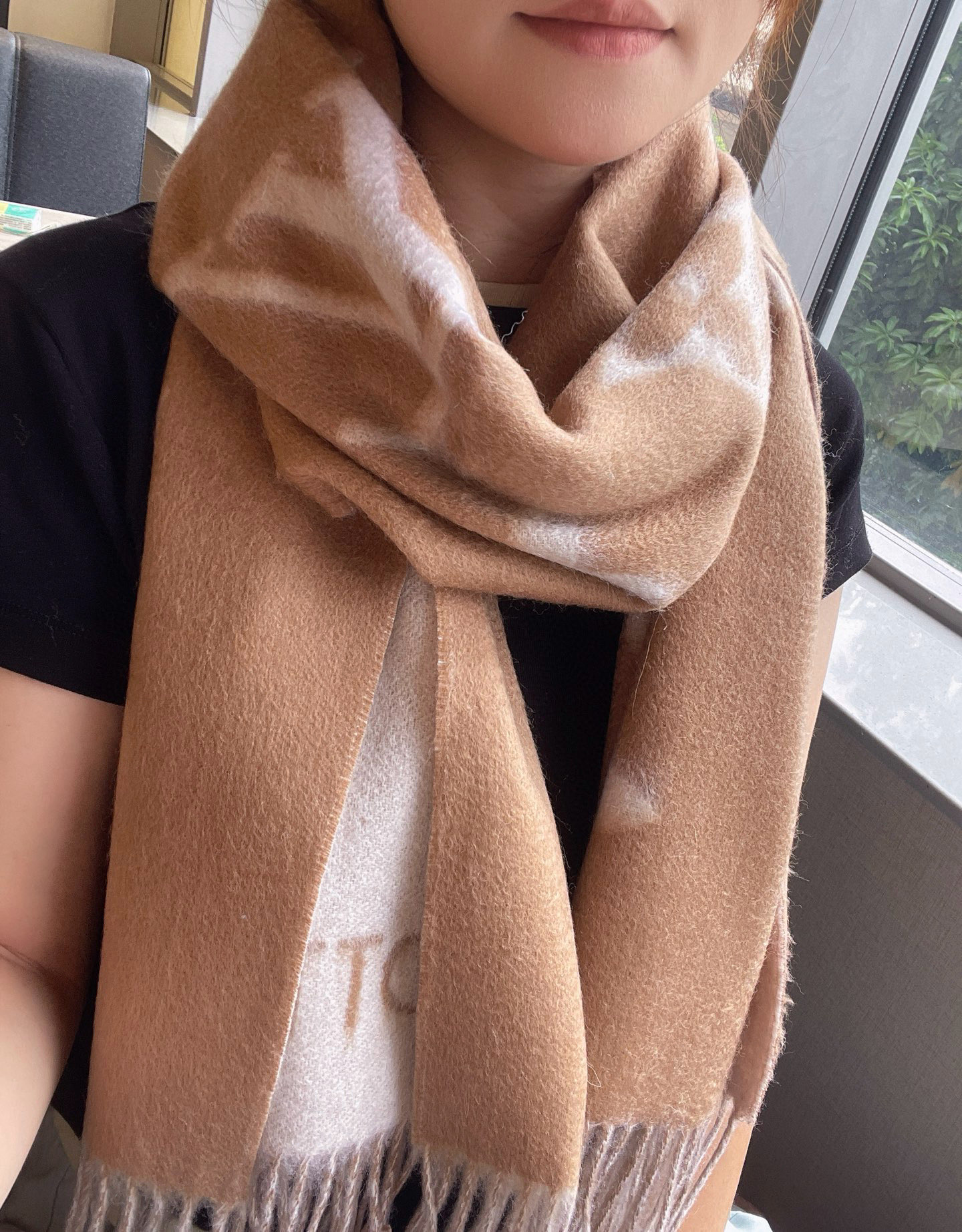 🆕【高端芯片版本 · M76067】Louis Vitton · 霍思燕同款披肩围巾两用【带芯片+二维码