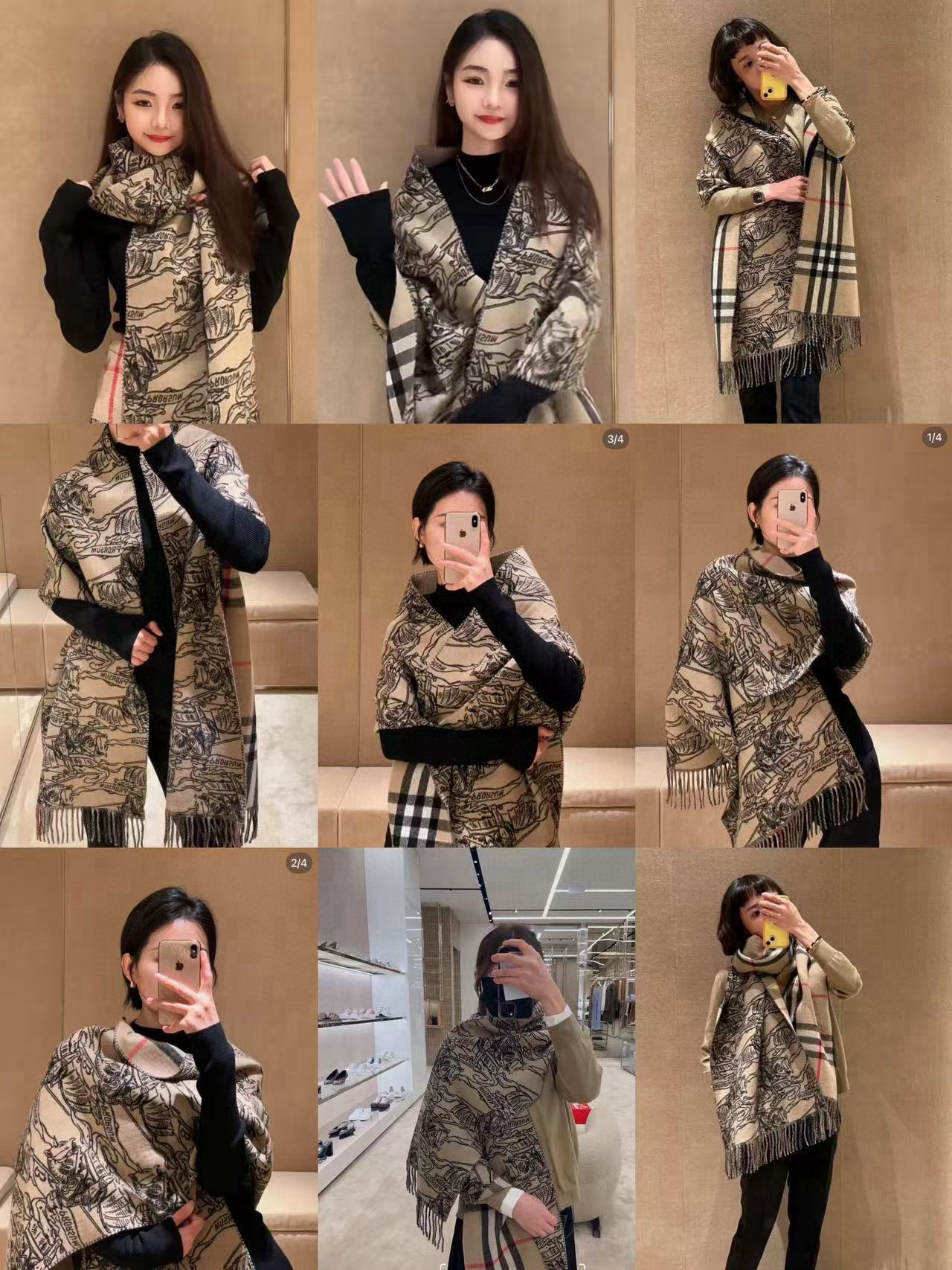 🆕高端芯片版⚠️Bur马术骑士双面披肩，各种好看，被誉为Burberry今年最美的款，最经典的提花马术战