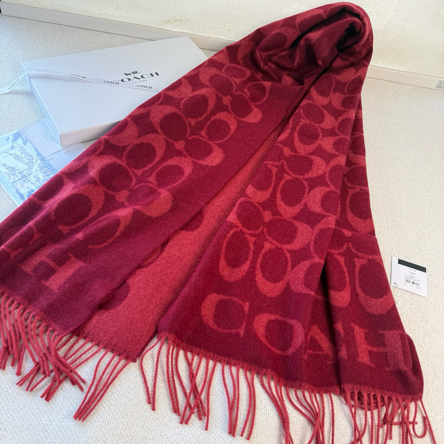 🆕【COCAH · 蔻驰经典标志大尺寸围巾】专柜都在抢货的节奏❗️【高端原版尾单全套辅料齐全】Coach