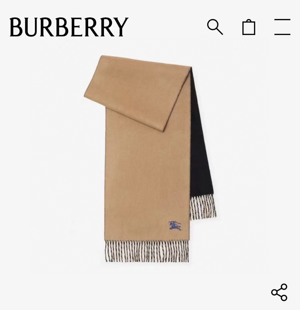 🆕𝐁𝐔𝐑𝐁𝐄𝐑𝐑𝐘 • 【双面素色刺绣长巾】官网同步上新❗️Size：168x30cm 100%绵羊毛慵