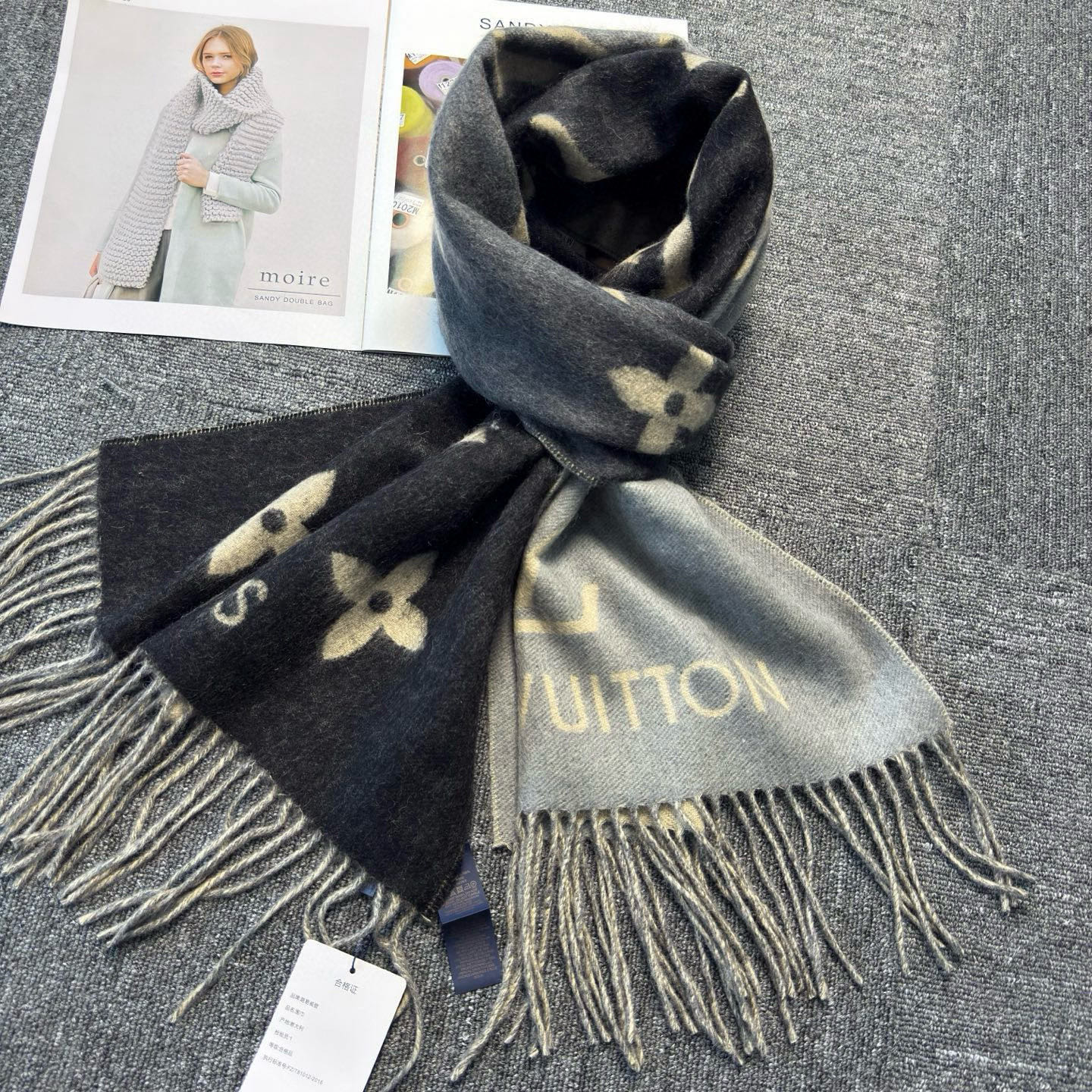 🆕【M70868】Louis Vuitton · REYKJAVIK GRADIENT渐变羊绒围巾❗️【