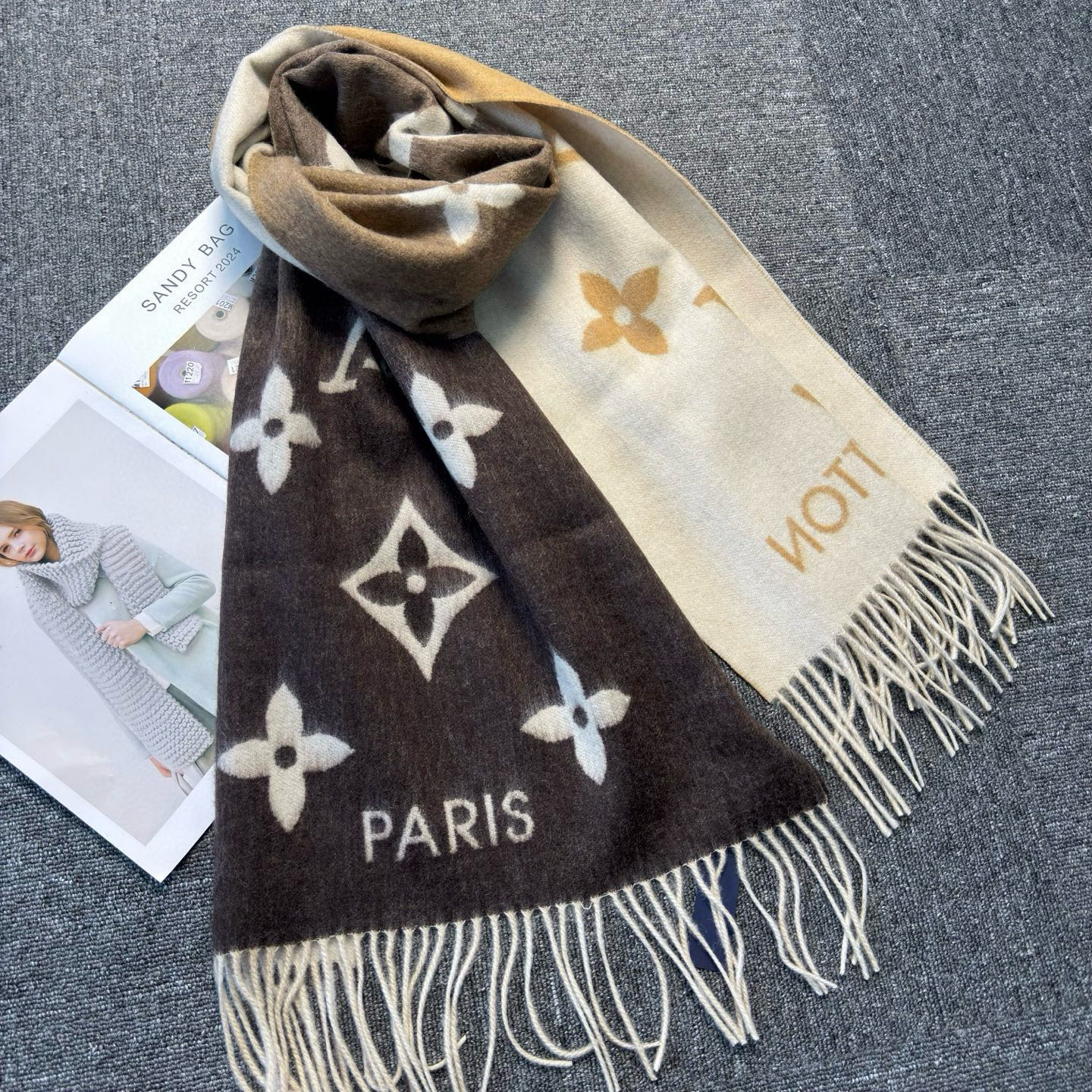 🆕【M70868】Louis Vuitton · REYKJAVIK GRADIENT渐变羊绒围巾❗️【