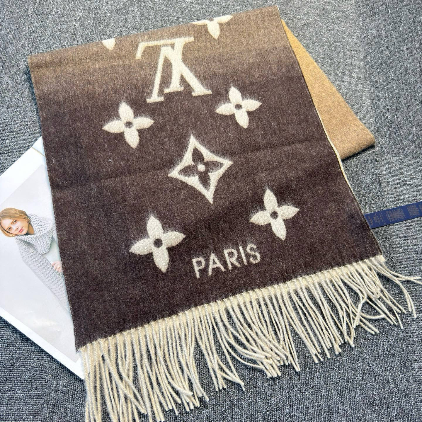 🆕【M70868】Louis Vuitton · REYKJAVIK GRADIENT渐变羊绒围巾❗️【