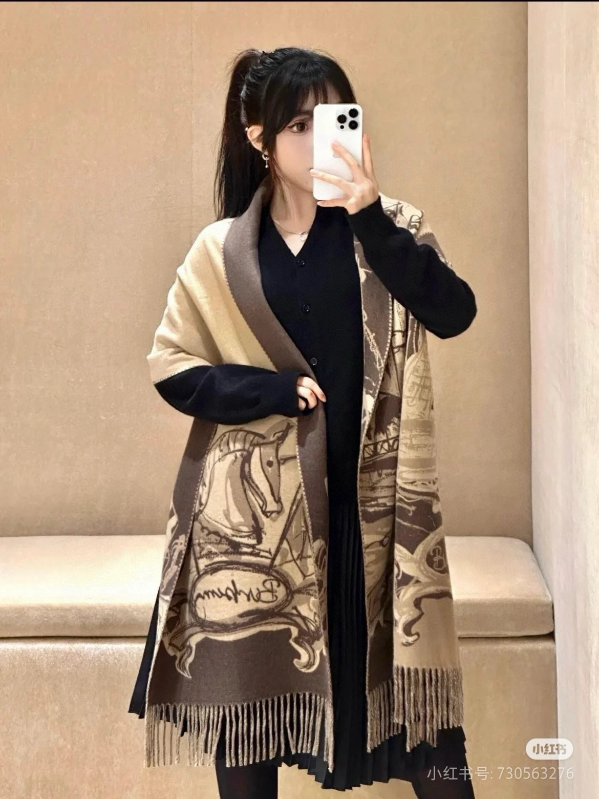 🆕Burberry 去年的战马围巾 断货有多厉害不用多说了吧…..今年这个双面英国塔桥提花羊绒围巾，绝对