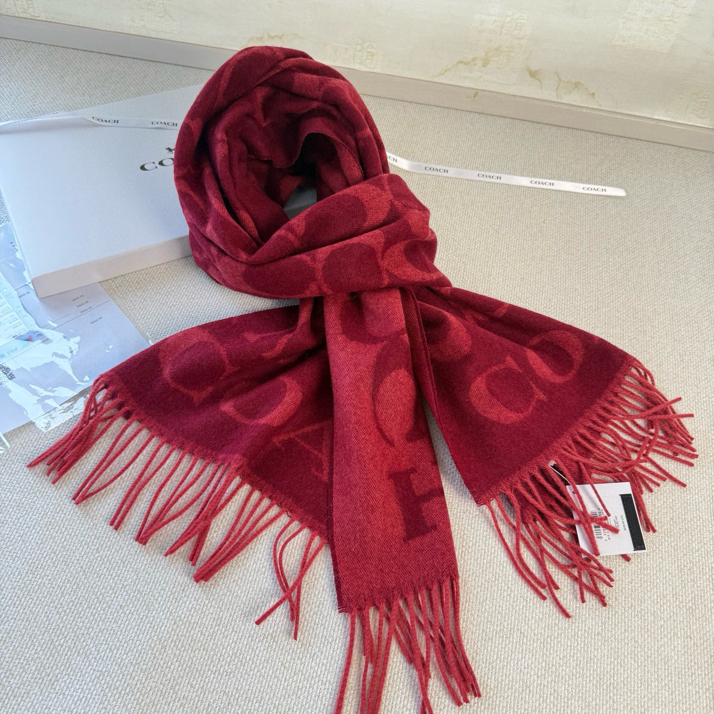 🆕【COCAH · 蔻驰经典标志大尺寸围巾】专柜都在抢货的节奏❗️【高端原版尾单全套辅料齐全】Coach