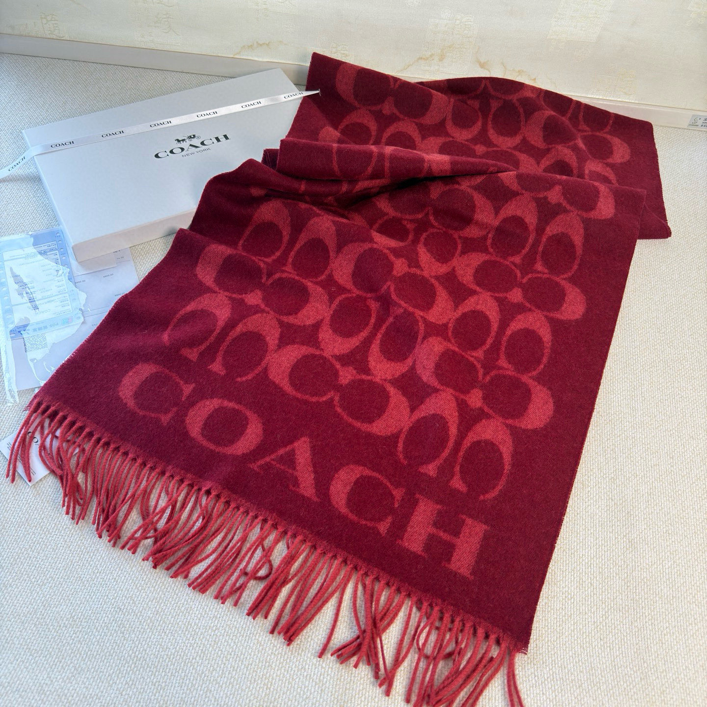 🆕【COCAH · 蔻驰经典标志大尺寸围巾】专柜都在抢货的节奏❗️【高端原版尾单全套辅料齐全】Coach