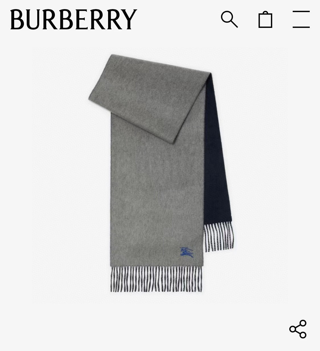 🆕𝐁𝐔𝐑𝐁𝐄𝐑𝐑𝐘 • 【双面素色刺绣长巾】官网同步上新❗️Size：168x30cm 100%绵羊毛慵