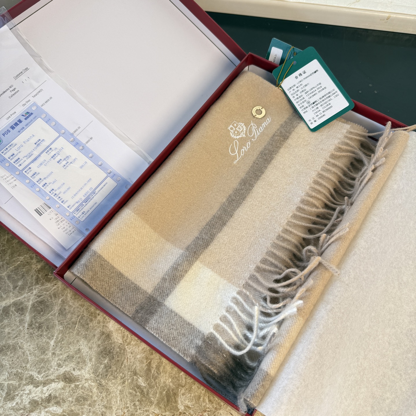 🆕Loro Piana · 诺悠翩雅秋冬新品❗️【极品山羊绒水波纹格纹围巾】送人自留都太高大上了😍重磅上