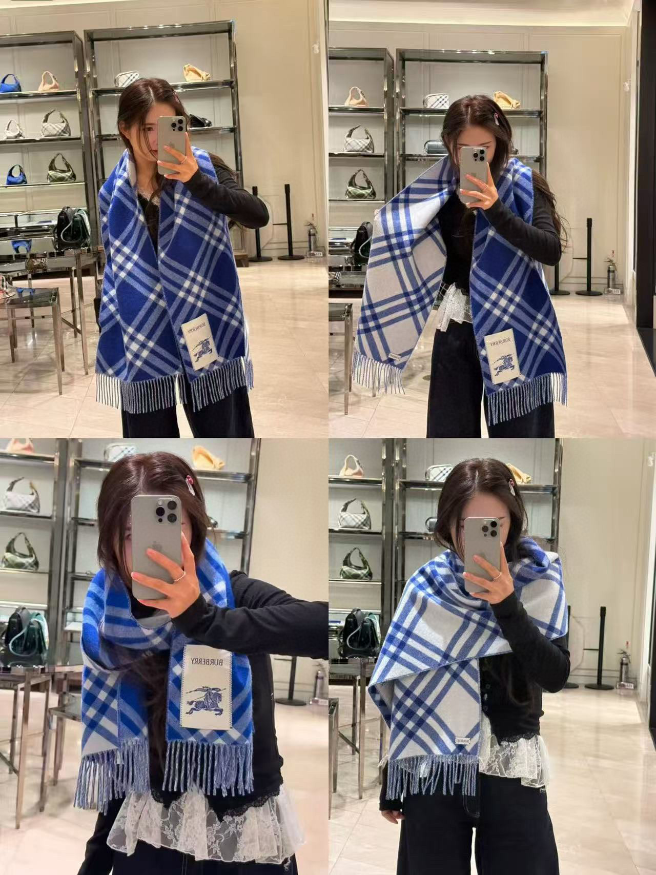 🆕Burberry新款苏格兰格纹羊绒围巾，继全智贤带火的格纹款围巾之后，Bur又一款力作上市，Burbe