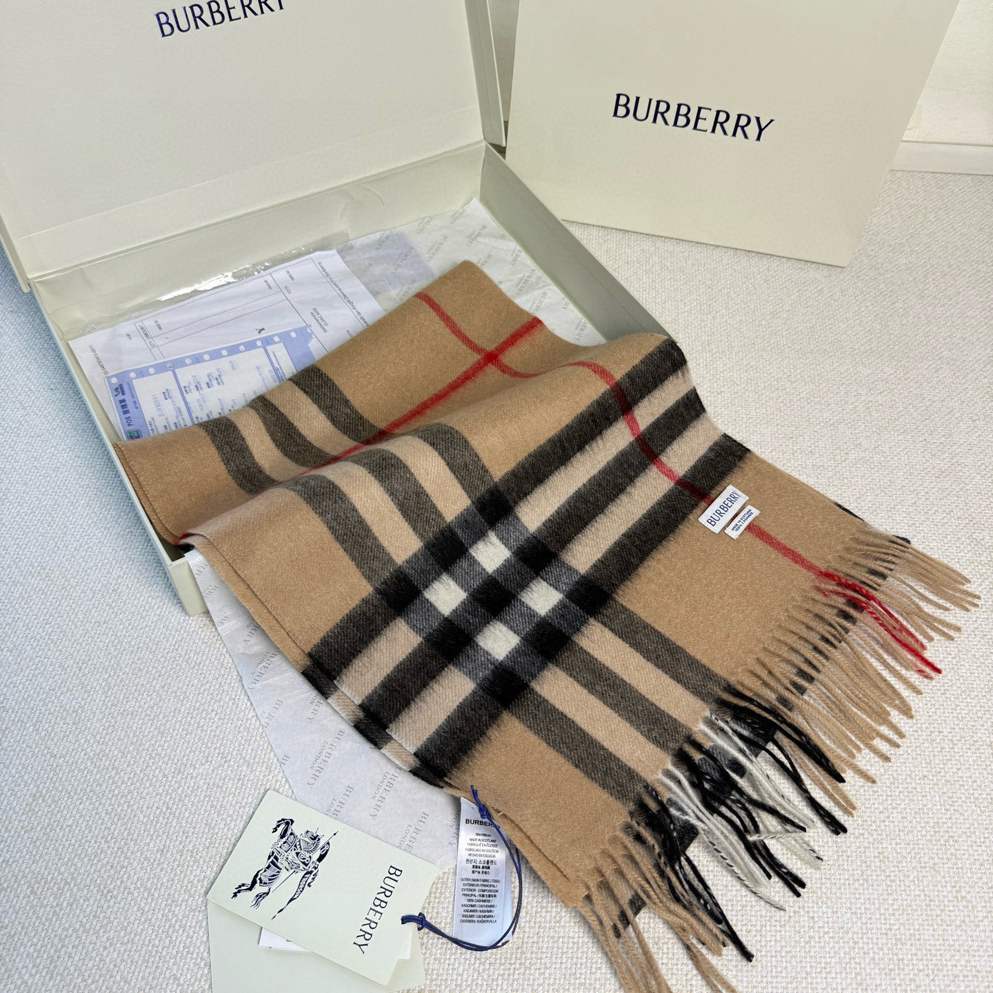 🆕【纯羊绒芯片版】Burberry · 巴宝莉经典万年格子❗️老款新作，最新官网全套辅料❗️HK🇭🇰外贸