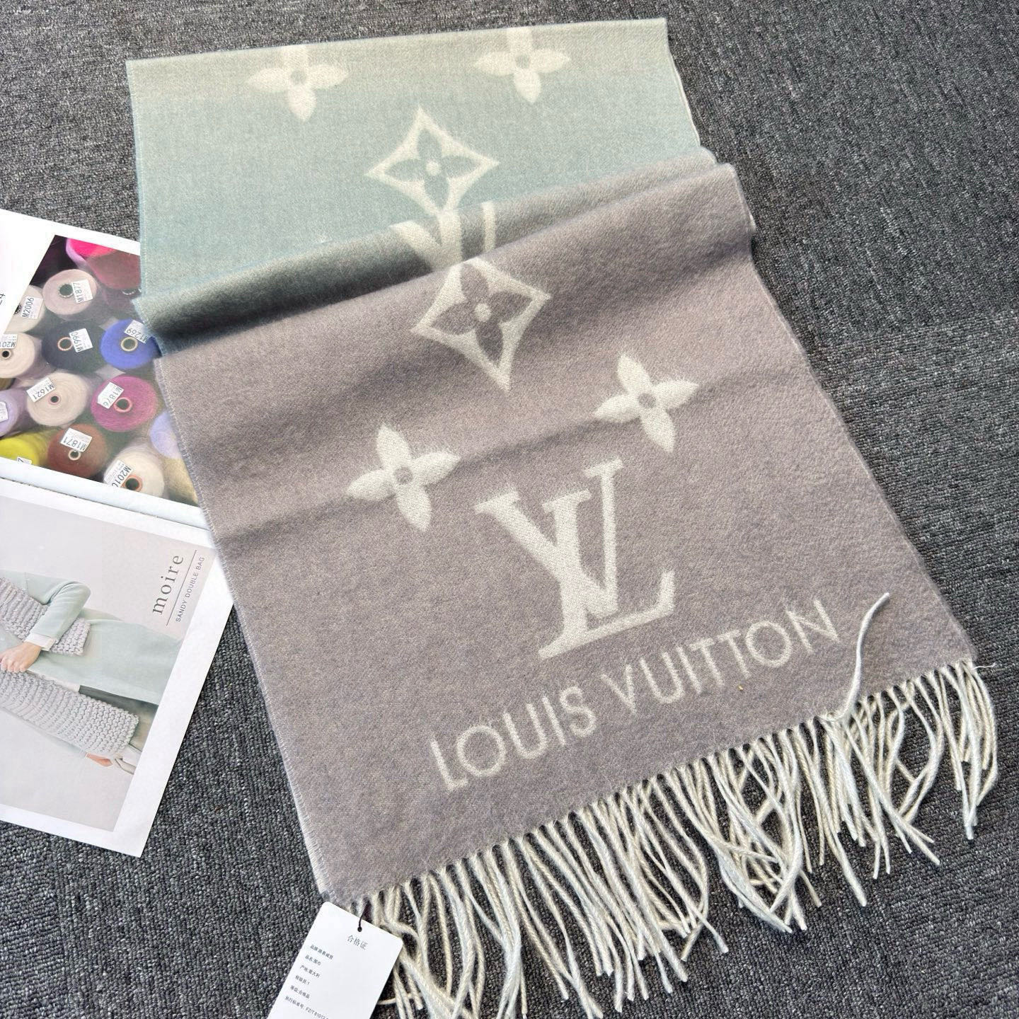 🆕【M70868】Louis Vuitton · REYKJAVIK GRADIENT渐变羊绒围巾❗️【