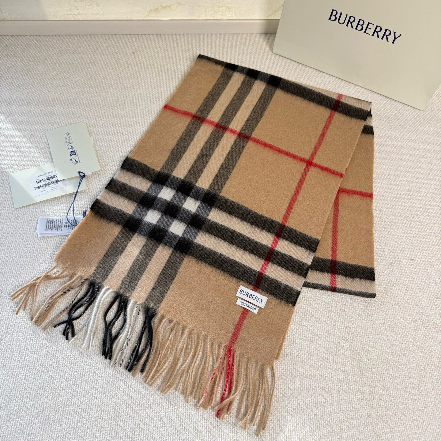 🆕【纯羊绒芯片版】Burberry · 巴宝莉经典万年格子❗️老款新作，最新官网全套辅料❗️HK🇭🇰外贸