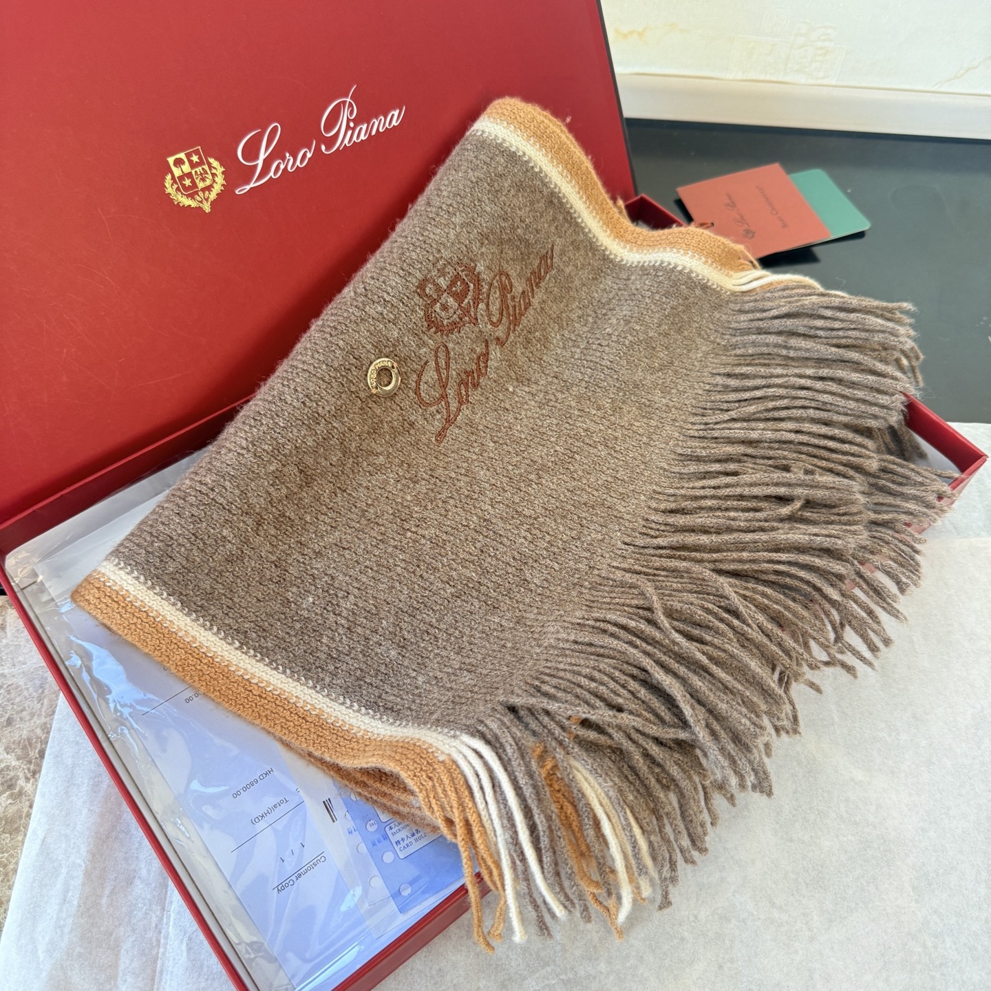 🆕Loro Piana · 诺悠翩雅秋冬新品羊绒针织围巾！出口尾单，客供顶级纱线！这款织法比较难，又很费