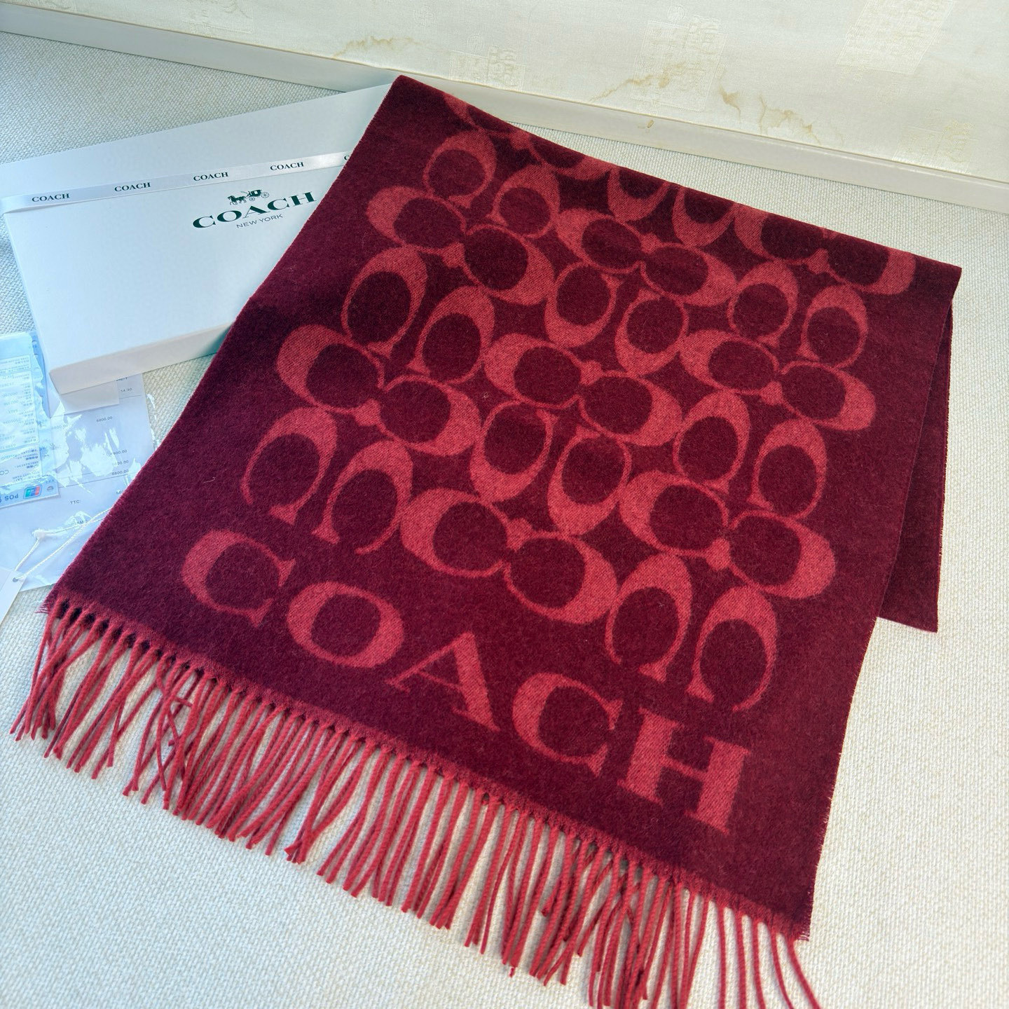 🆕【COCAH · 蔻驰经典标志大尺寸围巾】专柜都在抢货的节奏❗️【高端原版尾单全套辅料齐全】Coach