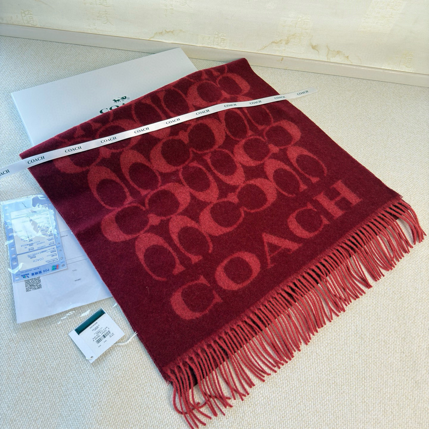 🆕【COCAH · 蔻驰经典标志大尺寸围巾】专柜都在抢货的节奏❗️【高端原版尾单全套辅料齐全】Coach