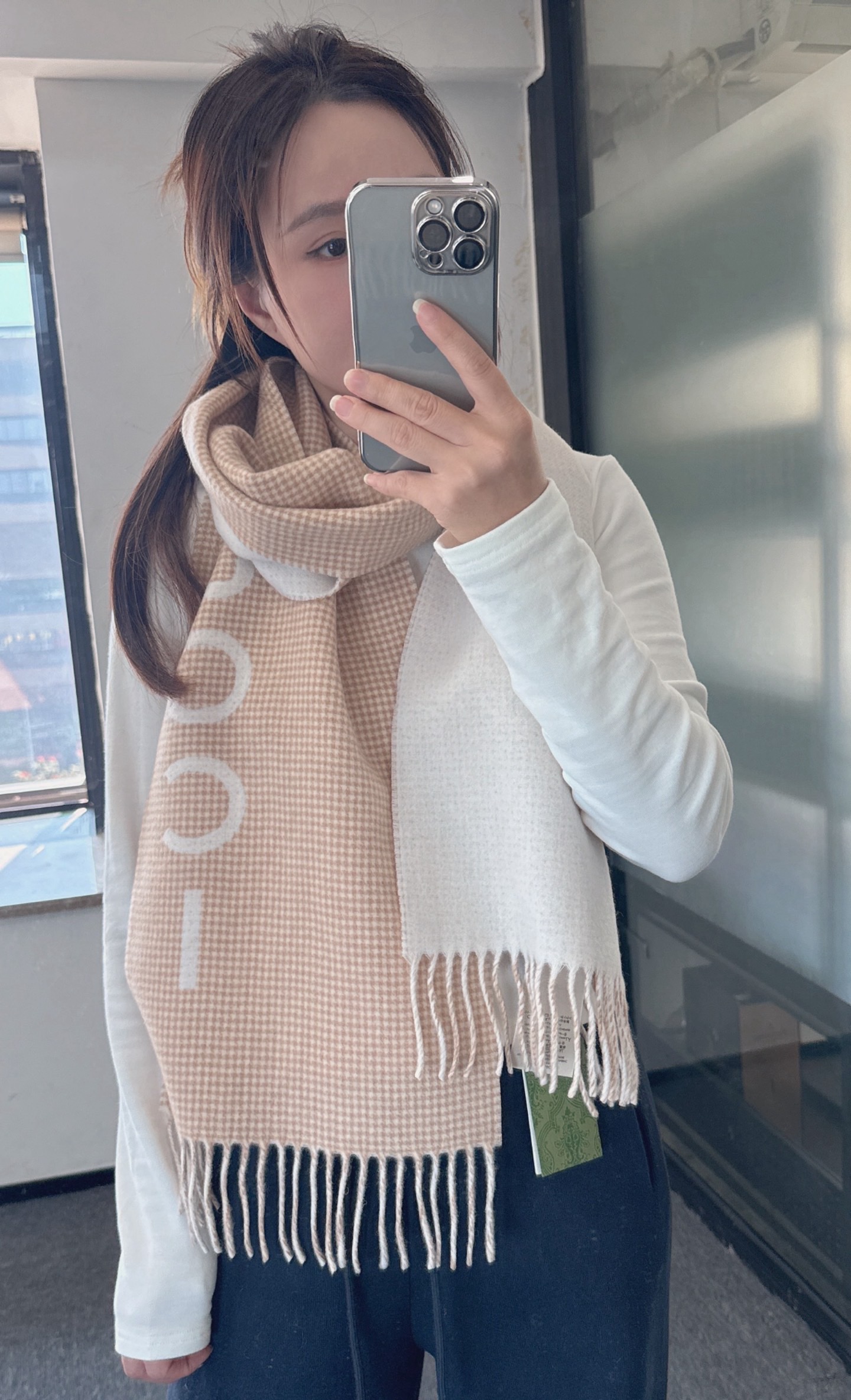 Gucci Gucci · 古奇千鸟格羊绒围巾 来个硬货 麻溜的安排上 纯正出口 原订单已经交货一批