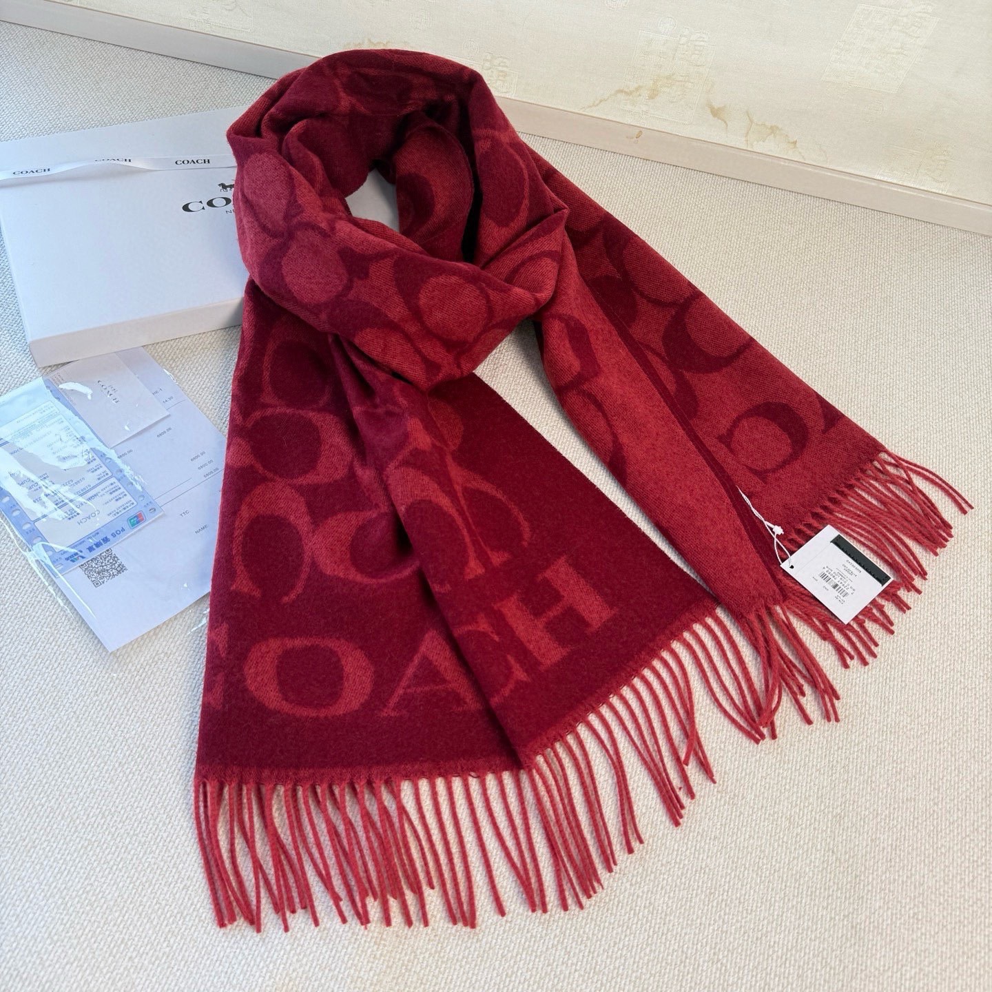 🆕【COCAH · 蔻驰经典标志大尺寸围巾】专柜都在抢货的节奏❗️【高端原版尾单全套辅料齐全】Coach