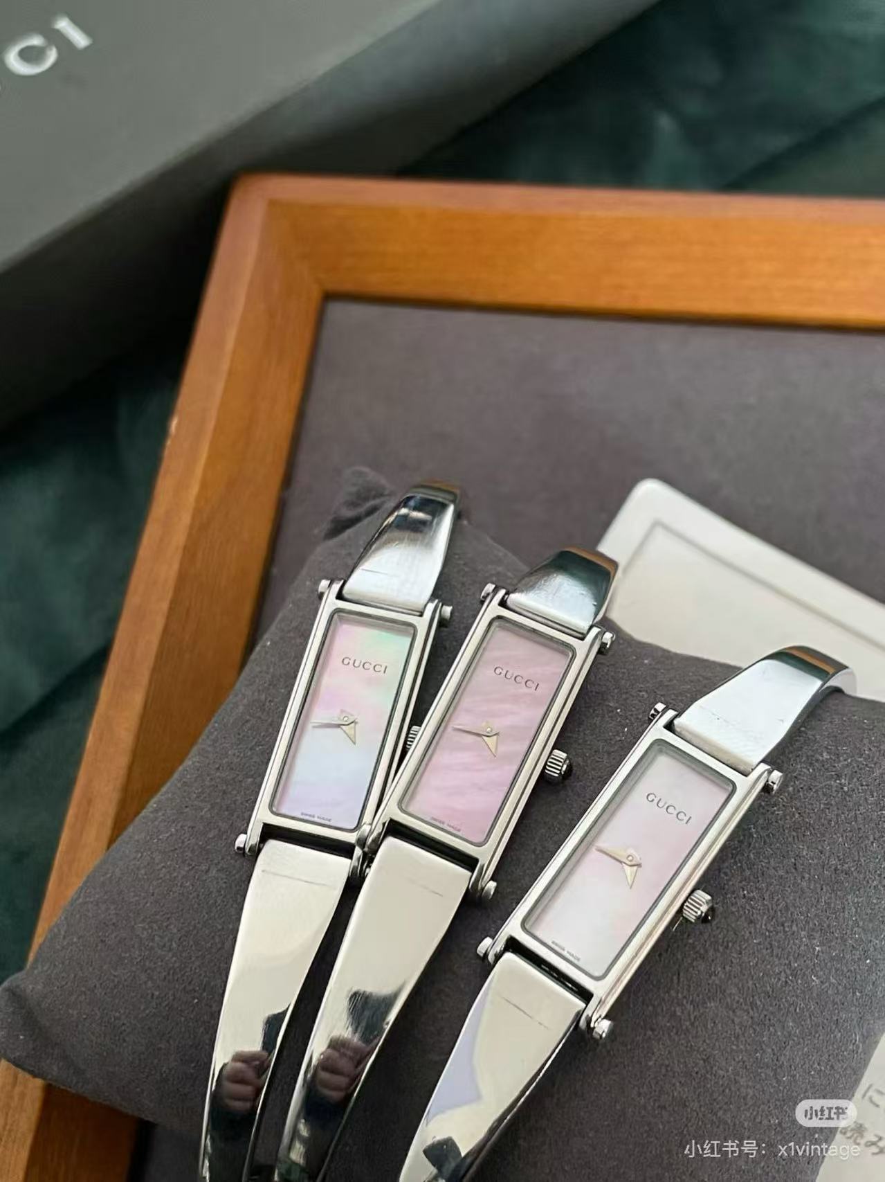 Gucci Vintage Bracelet Watch, Rectangular Case, Silver Band, and Minimalist Dial 7 a1757327160253 4487