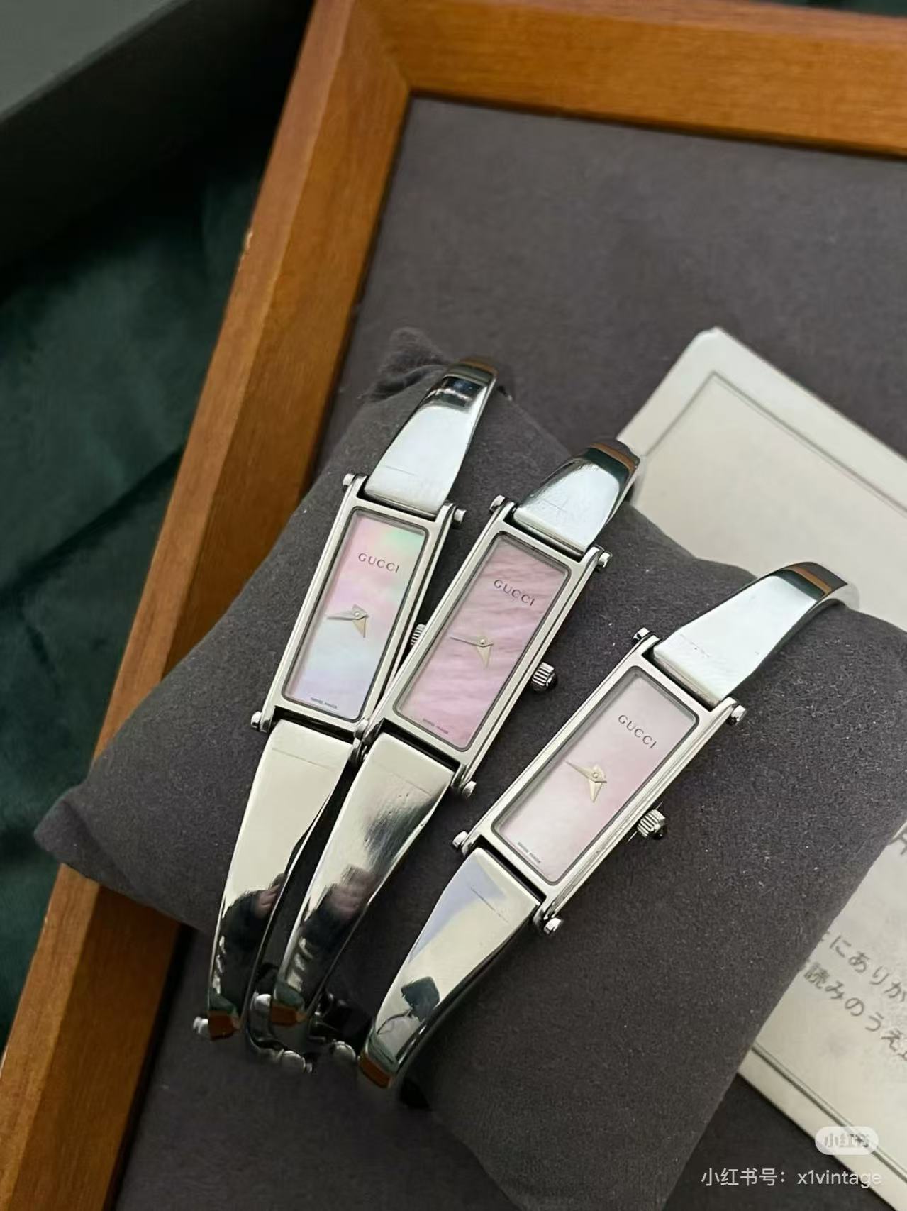 Gucci Vintage Bracelet Watch, Rectangular Case, Silver Band, and Minimalist Dial 8 a1757327160253 7361