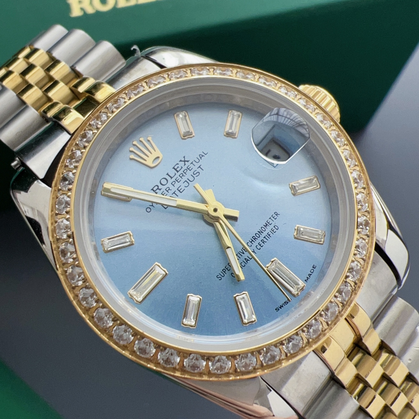 Rolex Style Blue Watches Watches Watches detail image 5 from source 765443