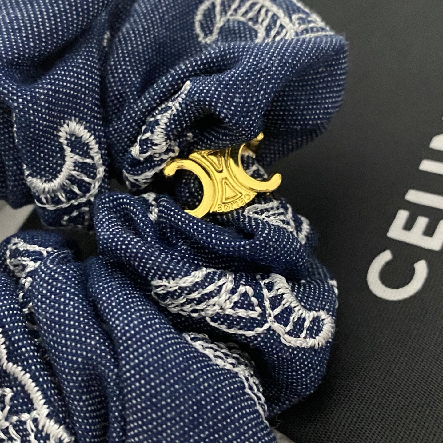 Celine Leather Hair Tie: Adjustable Knot Design in Smooth Calfskin 8 i1755607537735 6631 0 2