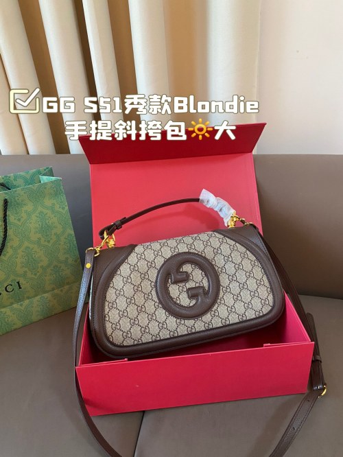 Gucci Blondie Large Shoulder Bag - Interlocking G Logo, Brown 1 Gucci Blondie Large Shoulder Bag - Interlocking G Logo, Brown