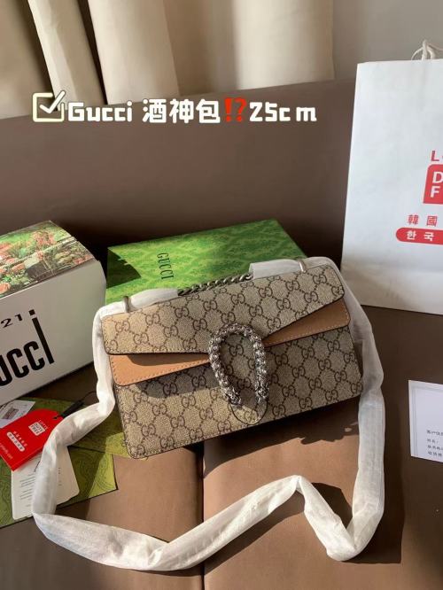Gucci Dionysus Shoulder Bag - Beige/Ebony, 25cm, Iconic Design