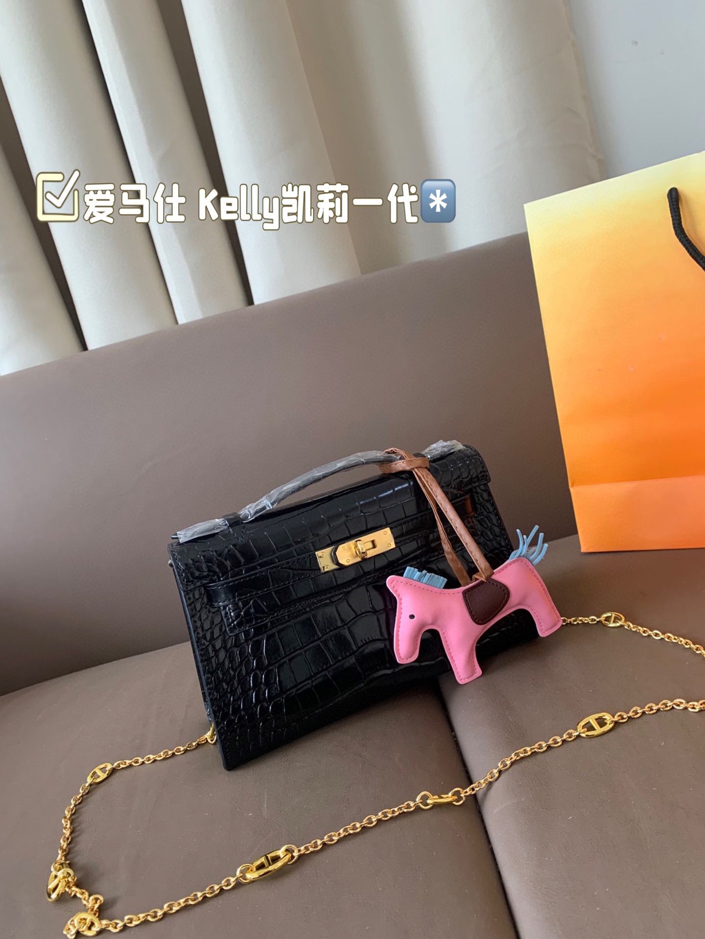 P308 Foldingpackaging | Hermès Kelly Kelly Generation Crocodile Pattern | Full Of High-end Sense, A Classic Among Classics | Can Be Easily Matched With Any Combination | Size: 22 14