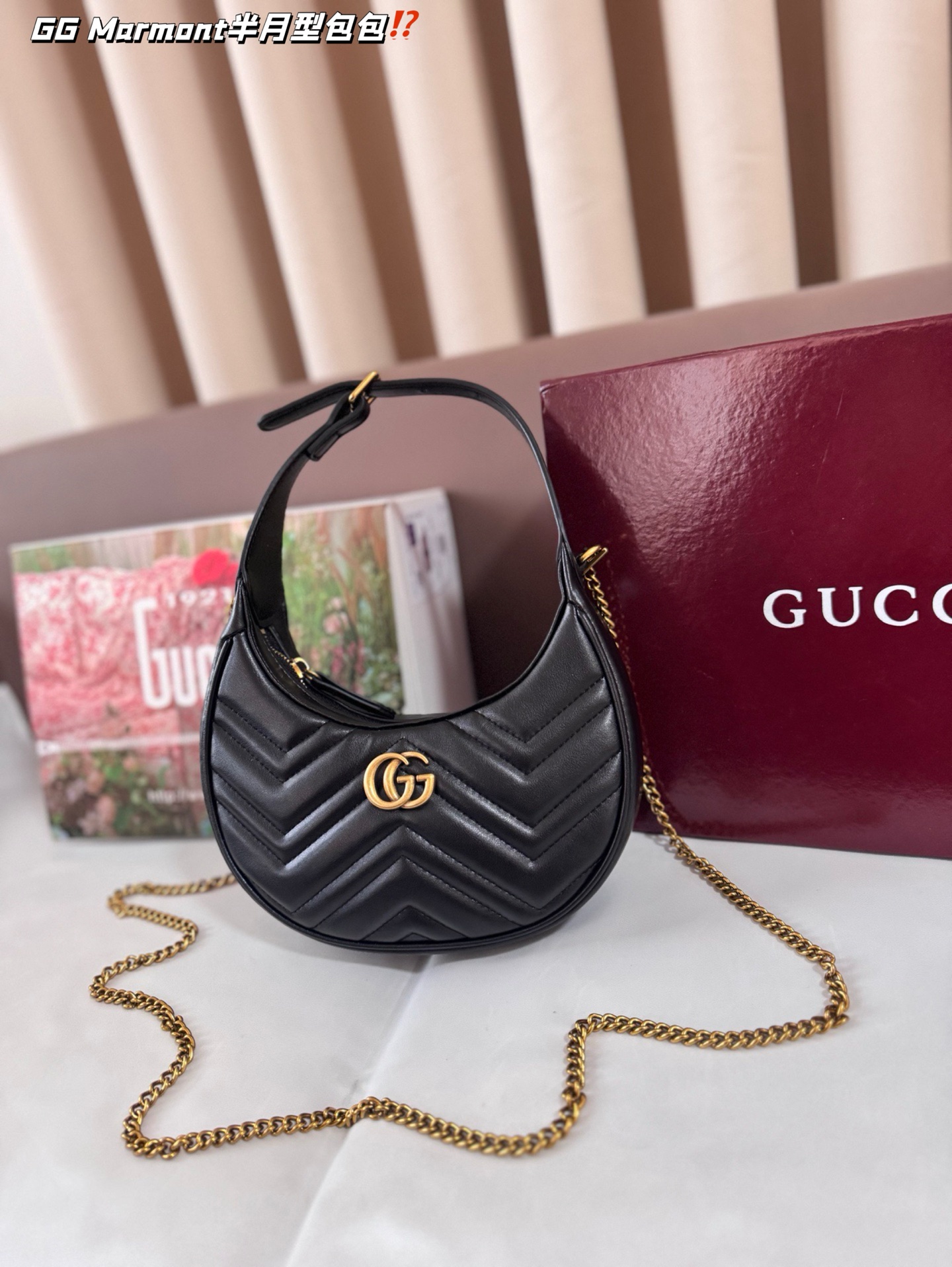 P248 | Gg Marmont Half-moon Bag | Guccimarmonto Has Released Another Half-moon Bag ◎° New To The Gg Marmont Half-moon Bag So Cute In Real Life They Are All Classic Colors, Super Versatile The Leather Shoulder Strap Can Be Adjusted To Be Used As An Armpit Bag, The Metal Chain The Length Cannot Be Adjusted Can Also Be Used As A Shoulder Bag, And They All Look Great The Zipper Design Means You Don’t Have To Worry About Small Things Falling Out Of The Bag Plus Mobile Phone Storage Can Also Be Put In. Very Compact And Fashionable When You Go Shopping Every Day, You Will Definitely Be Called A Fashionista | Size 21 11