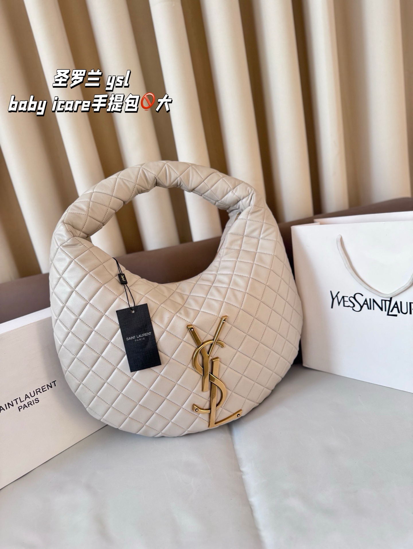 Large Size P323 | Saint Laurent Ysl Baby Icare Handbag New Autumn And Winter Style | Full Of Design, Very Intellectual And Elegant | Super High-end Fashion Items | The Real Thing Will Definitely Surprise You | Ultra-light Handbag Brings Exquisite Matching Experience | Size 48 30