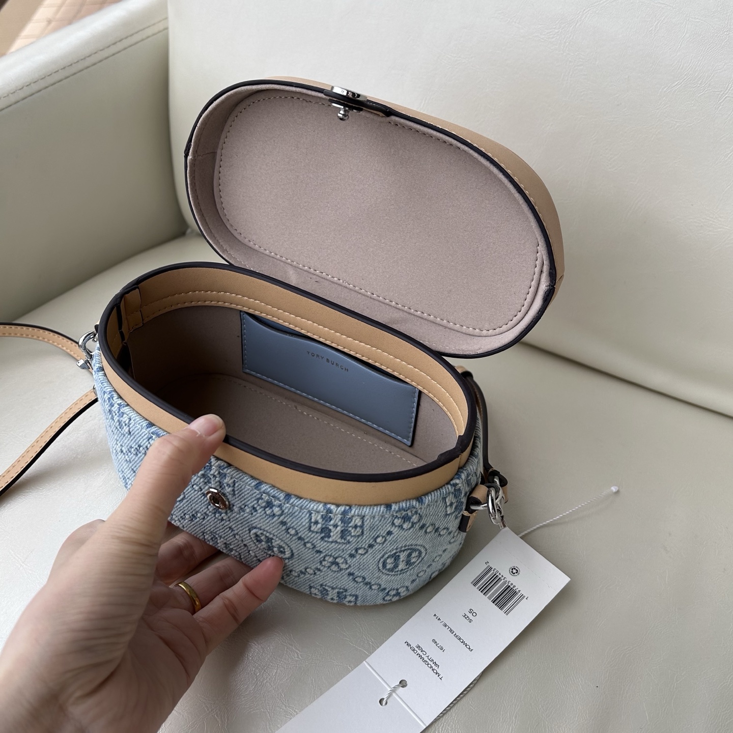 Tory Burch ～ Tory Burch新款女包 T Monogram盒子包 单肩斜挎手提 老花图案