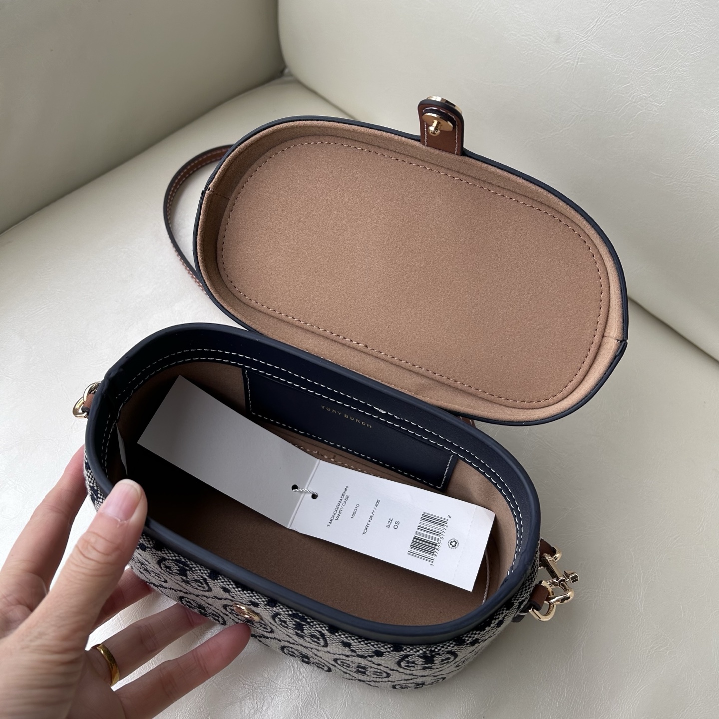 Tory Burch ～ Tory Burch新款女包 T Monogram盒子包 单肩斜挎手提 老花图案