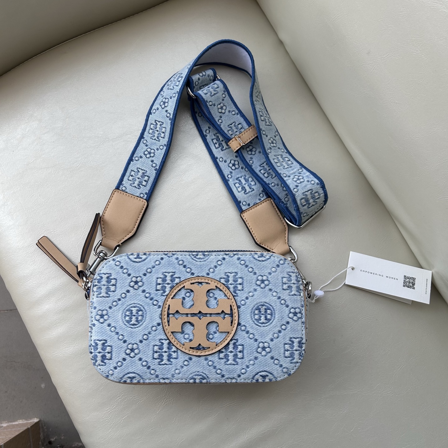 Tory Burch ～ 新款TORY BURCH 汤丽柏琦 169760T MONOGRAM MILLER迷你斜挎相机包