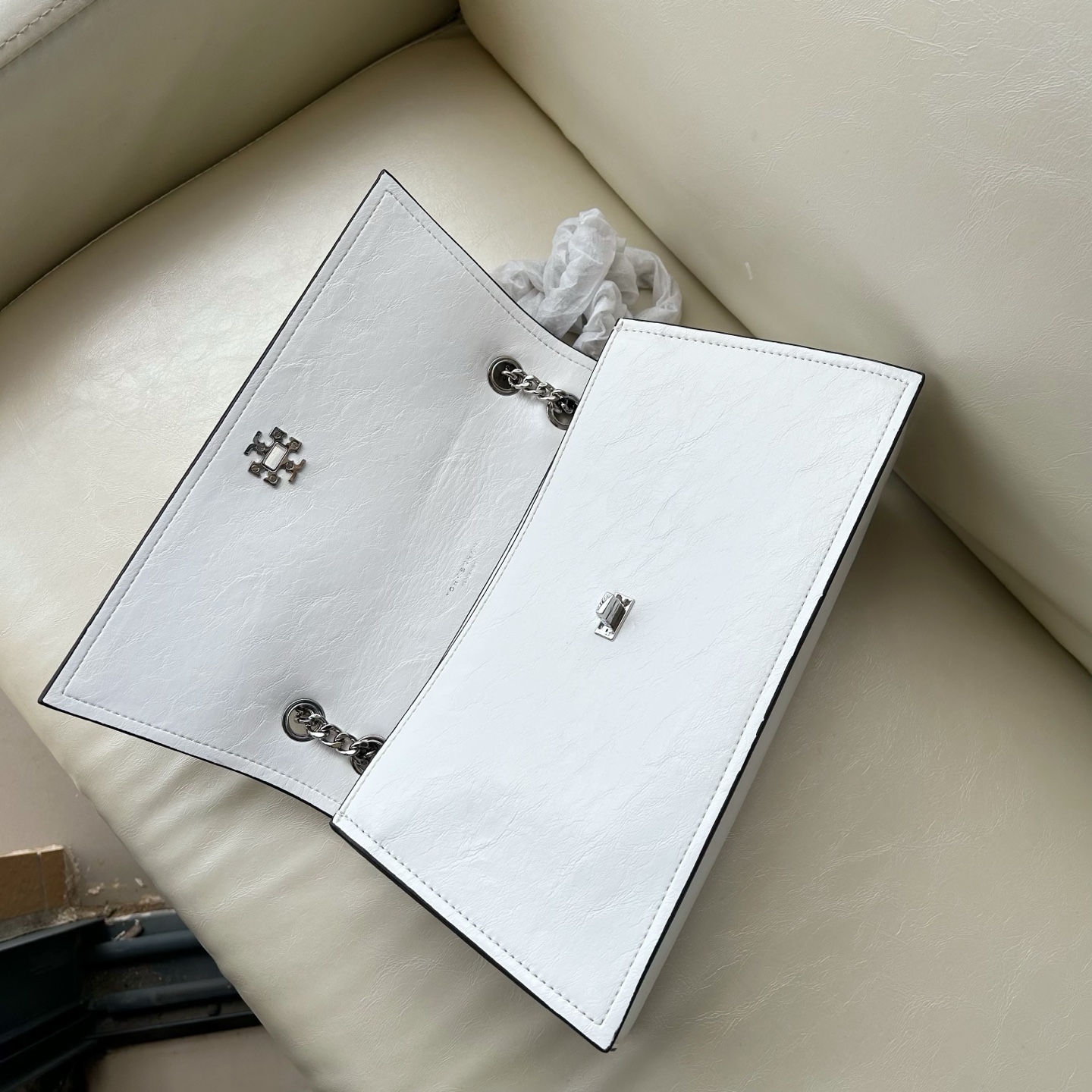 Tory Burch ～ToryBurch TB Kira法棍包油蜡牛皮