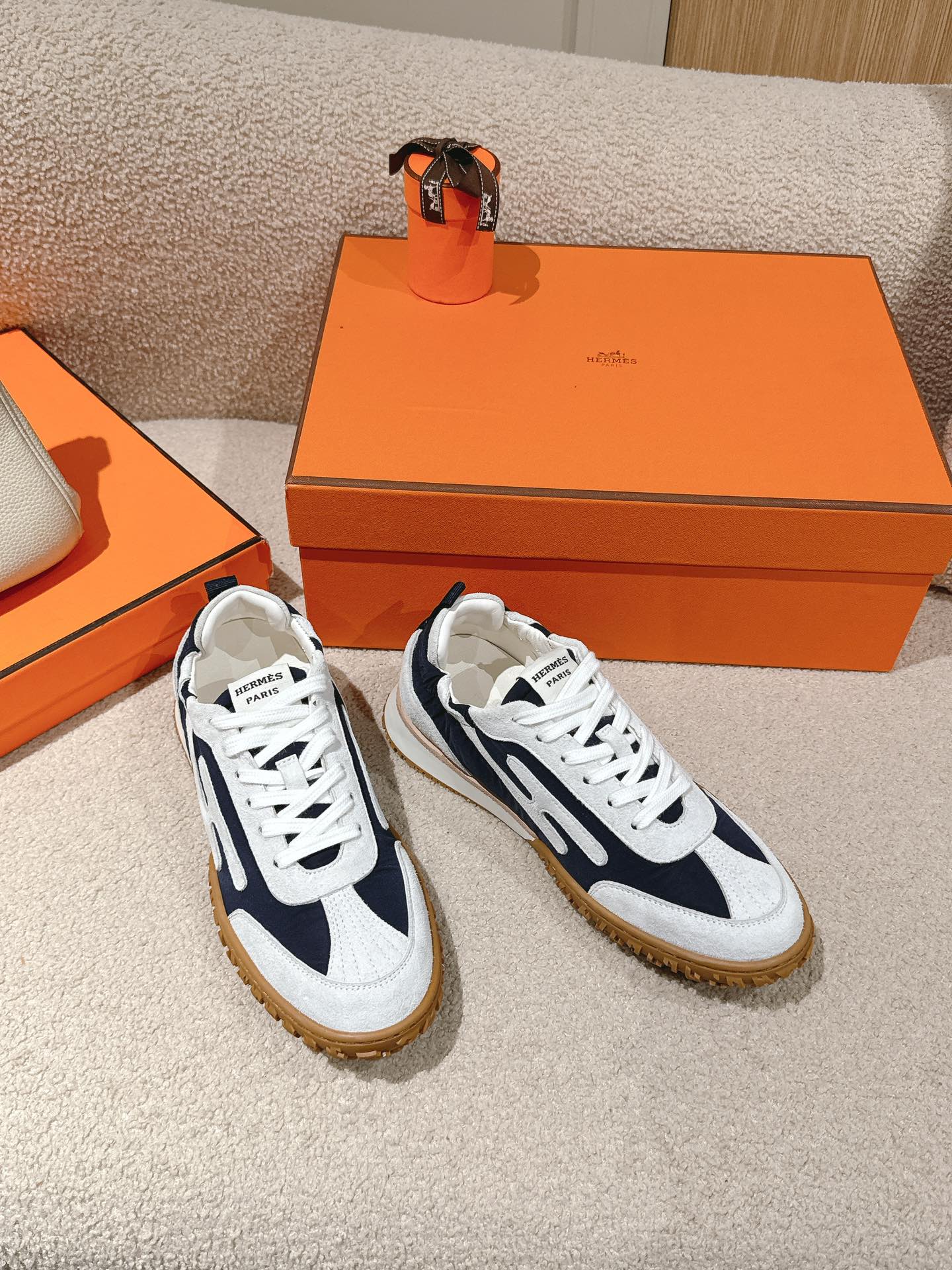 HERMES Jet Sneakers Unisex Spring/Autumn Fashion Classic - Premium Quality