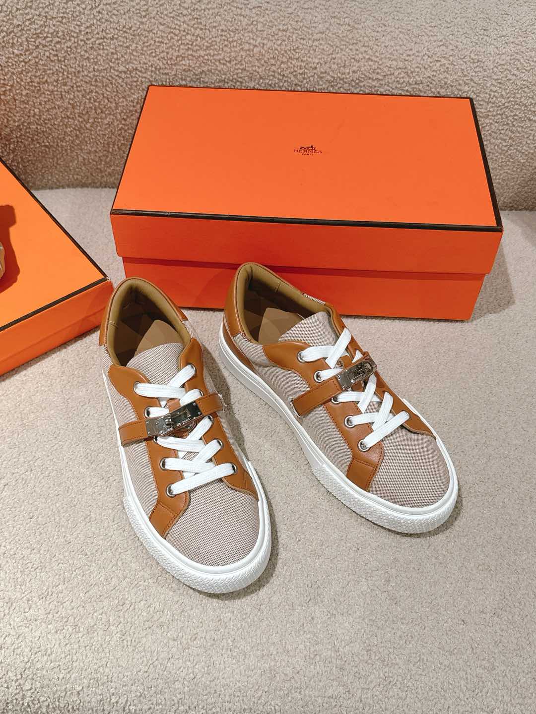 HERMES Epsom кроссовки мужские и женские, весенне-осенние, модные и классические - высокое качество