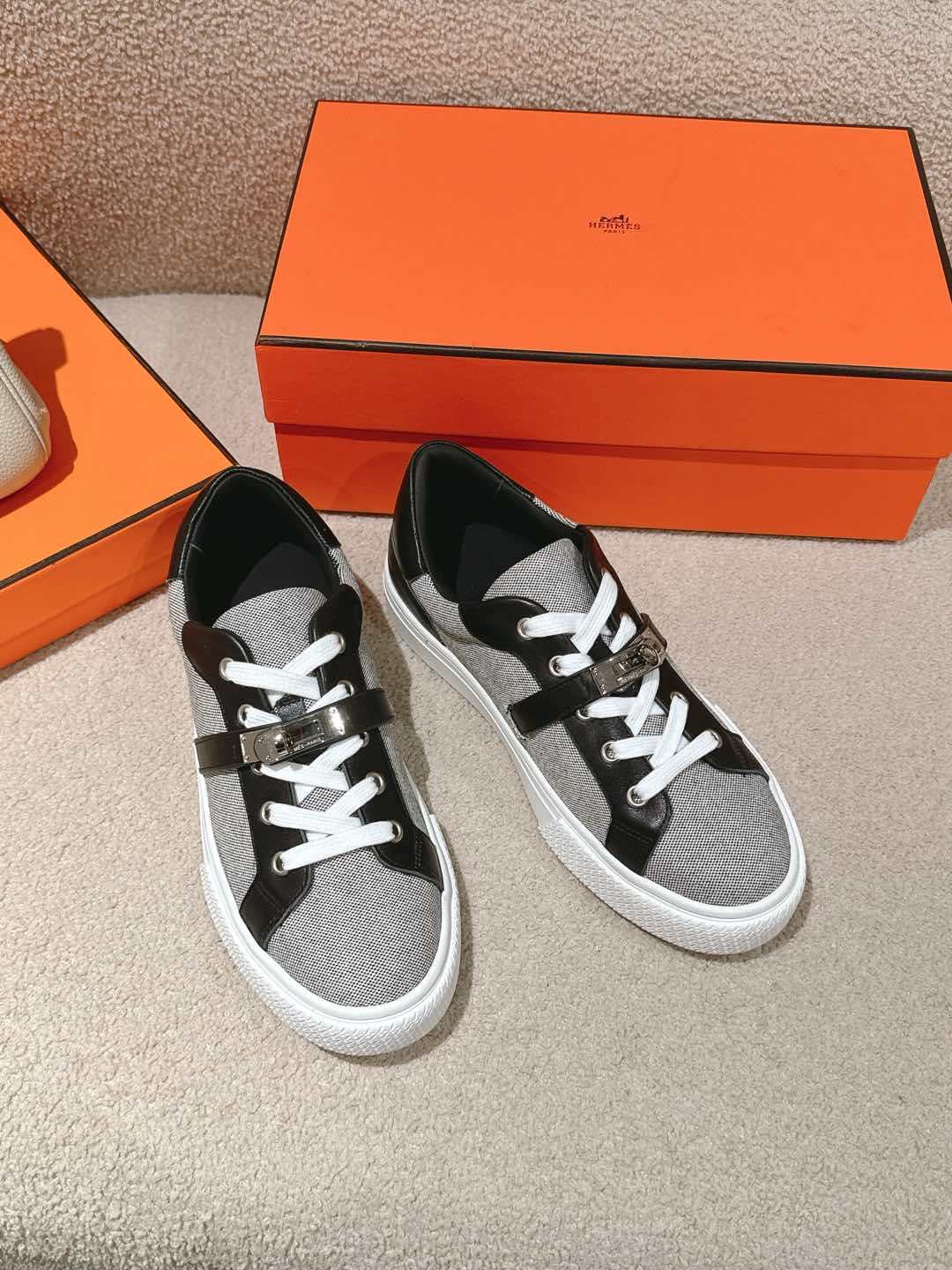 HERMES Epsom кроссовки мужские и женские, весенне-осенние, модная классика - высокое качество