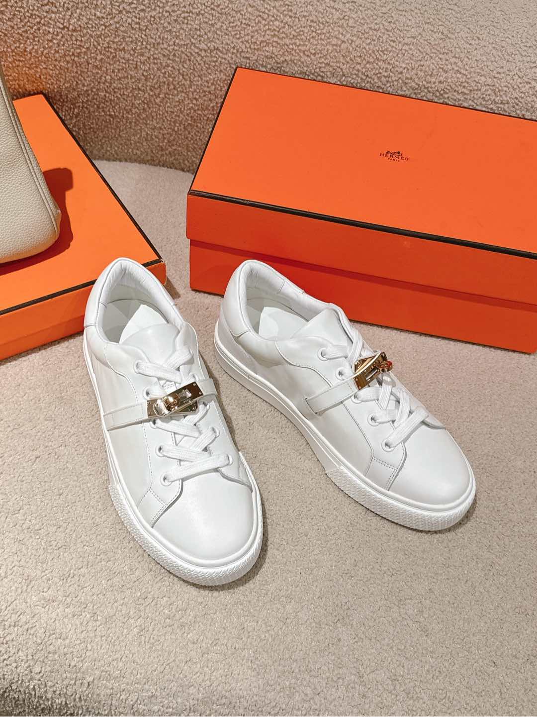 HERMES Epsom красоўкі унісекс вясна-восень стыльныя класічныя-высокая якасць
