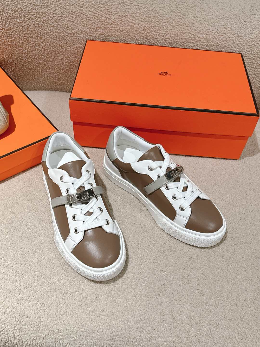 HERMES Epsom красоўкі унісекс вясна-восень стыльныя класічныя — высокая якасць