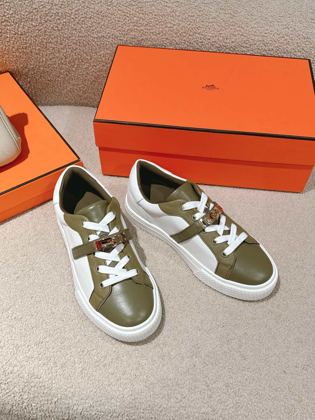 HERMES Epsom красоўкі унісекс вясна-восень класічныя модныя — высокая якасць