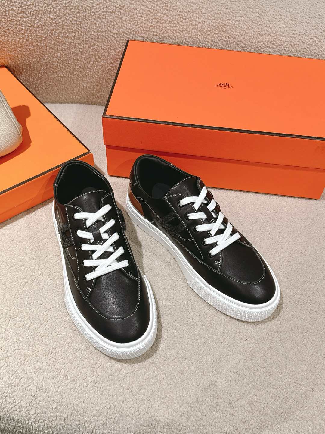HERMES Epsom Кроссовки мужские и женские, весенне-осенние, модная классика - высокое качество