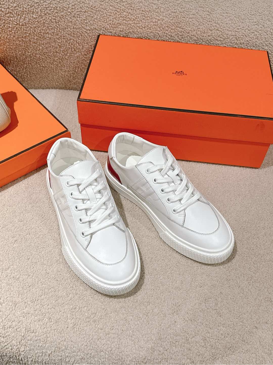 HERMES Epsom кроссовки мужские и женские, весенне-осенние, модная классика - высокое качество