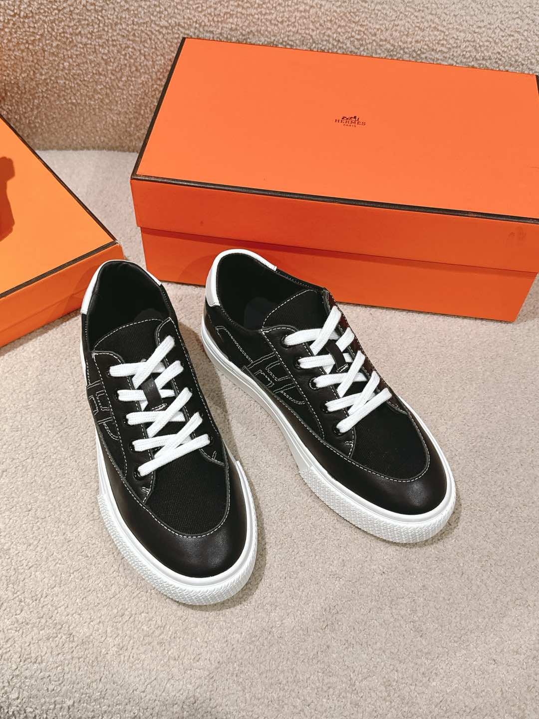 HERMES Epsom кроссовки мужские и женские, весенне-осенние, модная классика - высокое качество