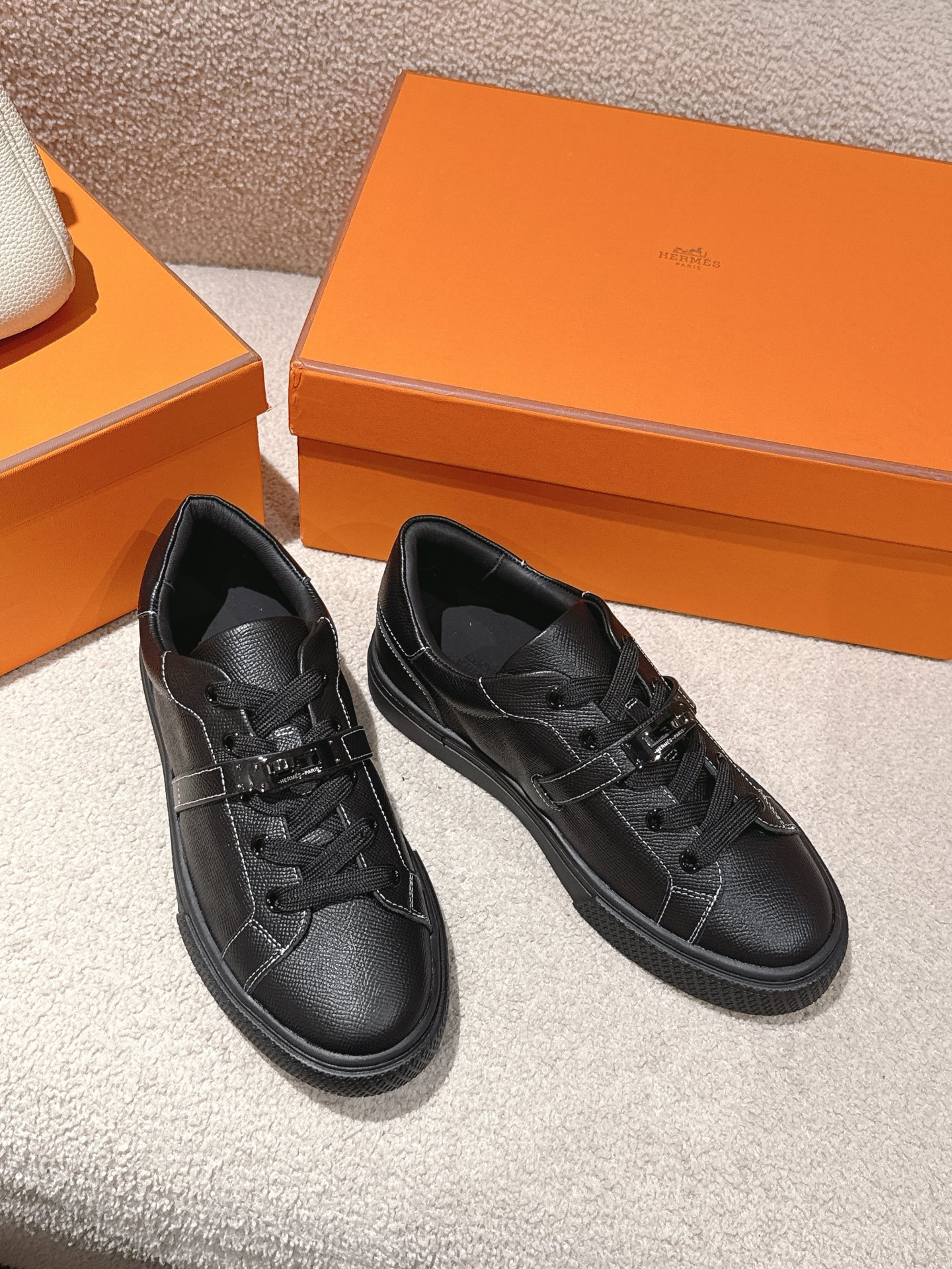 HERMES Epsom кроссовки мужские и женские, весенне-осенние, модная классика - высокое качество