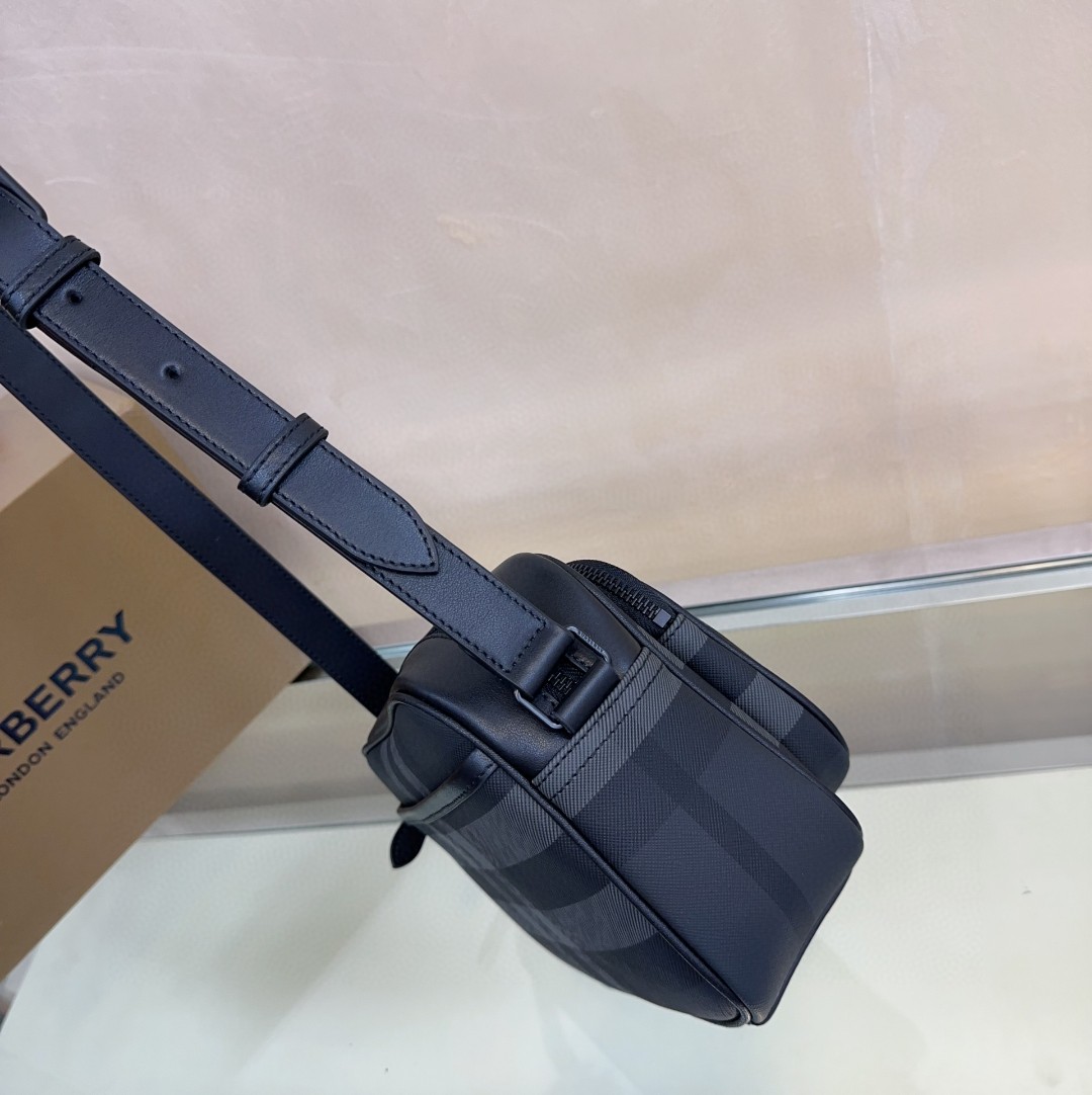 Burberry Gray Check Crossbody Bag with Detachable Leather Strap 6 a1696495246305 4382