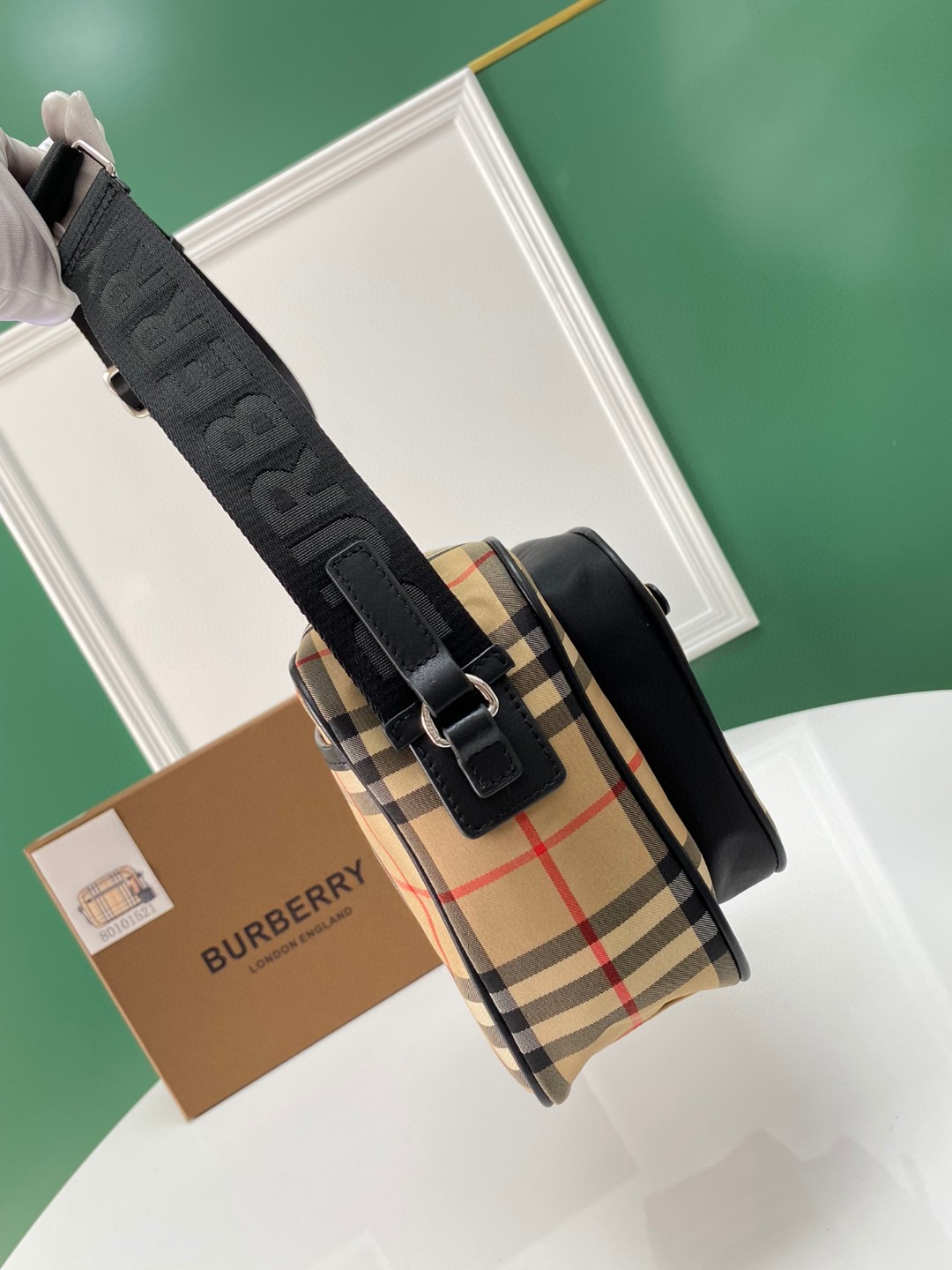 Burberry Vintage Check Crossbody Bag, Archive Beige - Adjustable Strap 5 a1696496074900 4513