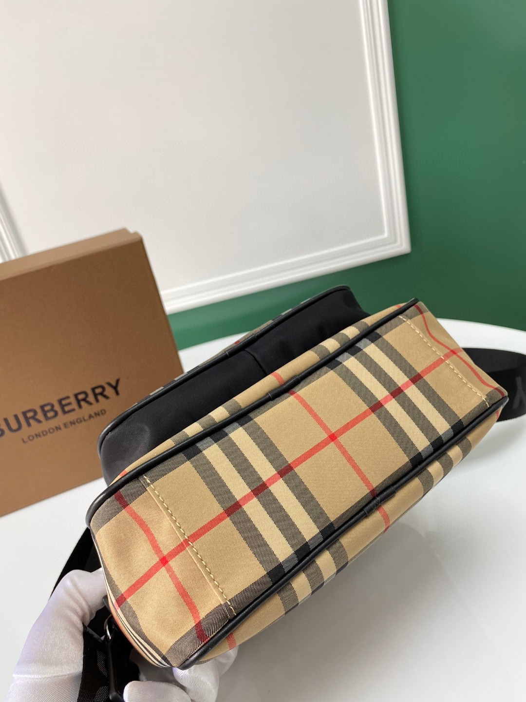 Burberry Vintage Check Crossbody Bag, Archive Beige - Adjustable Strap 7 a1696496074923 3230